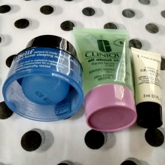 3pc LOT BELIF SLEEPING MASK CLINIQUE CLEANSER LANCOME EYE CREAM SKINCARE**NEW! - Picture 2 of 5